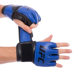 Перчатки для MMA р-р S/M 5oz синие PU UFC Contender UHK-69141