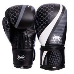 Перчатки боксерские на липучке кожаные VENUM New Contender 2.0 VL-2034 черные, 12 унций