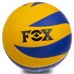 Мяч волейбольный №5 клееный FOX SD-V8007, Желто-синий