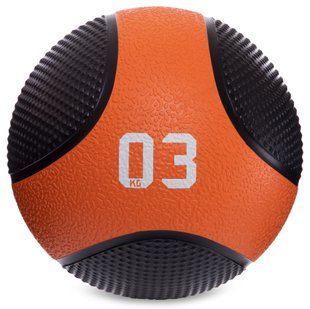 Медбол мяч медицинский Medicine Ball Zelart FI-2824-3 3кг черный