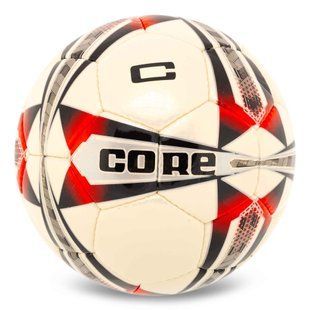 М'яч футбольний CORE CRYSTAL 5 STAR CR-007 №5 PU білий-червоний