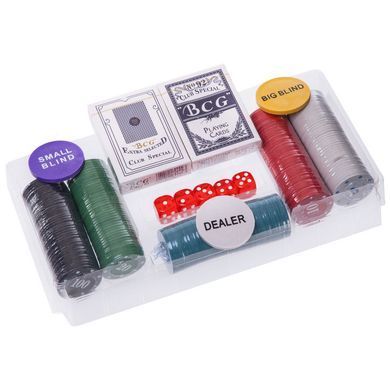 Набор для покера в пластиковом кейсе Poker game set Poker game set Zelart 200S-E 200 фишек