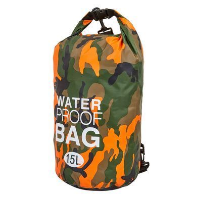 Водонепроницаемый гермомешок Zelart Waterproof Bag TY-6878-15 цвет камуфляж multicam black
