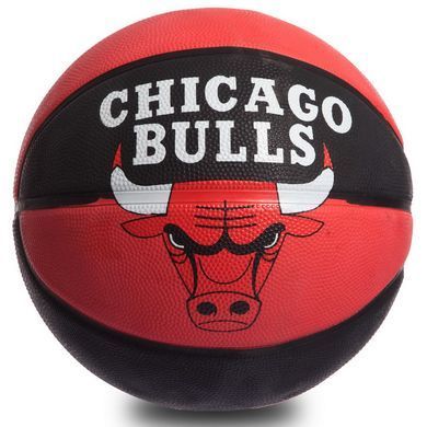 М'яч баскетбольний гумовий SPALDING NBA Team BULL OUTDOOR 83173Z розмір 7 червоний-чорний
