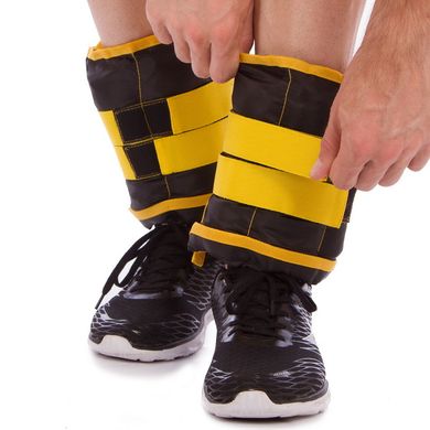 Утяжелители-манжеты для рук и ног наборной вес 5кг (2 x 2,5кг) TA-5387-5, Жовтий