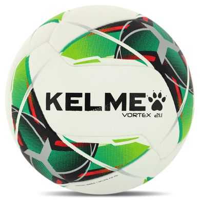 Мяч футбольный KELME VORTEX 21.1 8101QU5003-9127-5 цвет белый-зеленый