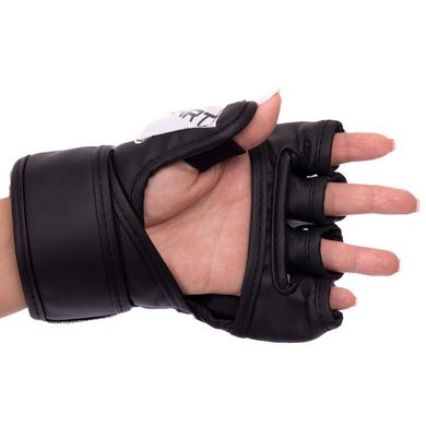 Перчатки шингарты перчатки для ММА Zelart черно-белые BO-5699, XS