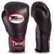 Перчатки боксерские кожаные на шнуровке TWINS BGLL1 черные, 16 унций