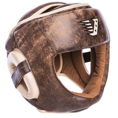 Шлем боксерский кожаный коричневый VELO VL-2217