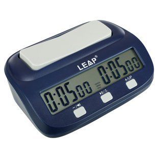 Годинник шаховий електронний багатофункціональний LEAP PQ9923 пластик чорний