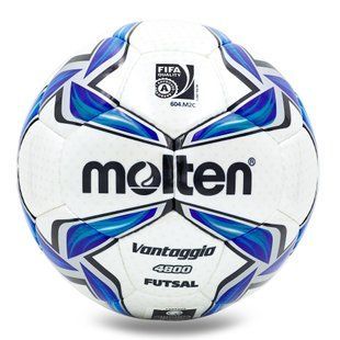 М'яч футзальний MOLTEN Vantaggio 4800 F9V4800 №4 PU білий-синій