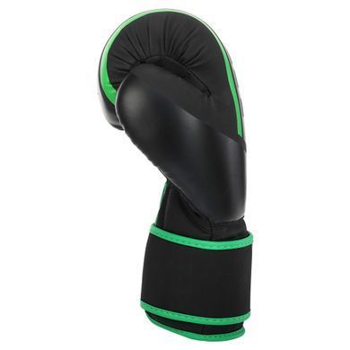 Рукавиці боксерські на липучці PU HARD TOUCH BO-4250 розмір 10 унції колір чорний-жовтий