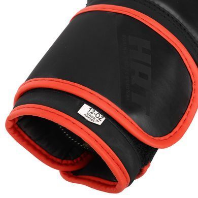 Рукавиці боксерські на липучці PU HARD TOUCH BO-4250 розмір 10 унції колір чорний-жовтий