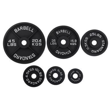 Блины диски стальные окрашенные STANDARD SC-80103-2_5LB 50мм 1,13кг серый