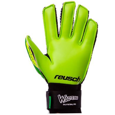 Перчатки для футбола подростковые REUSCH зелёно-салатовые FB-853B, 5
