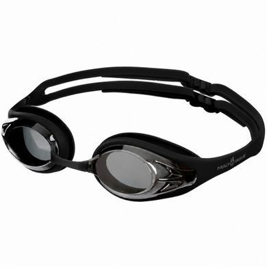 Окуляри для плавання дорослі дзеркальні лінзи MadWave COMPETITION MIRROR AUTOMATIC M043002 колір чорний