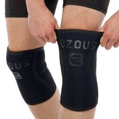 Наколенники для приседаний со штангой KNEE SLEEVE EZOUS A-06 размер S цвет черный