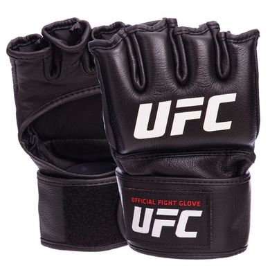 Рукавички для єдиноборств MMA шкіряні чорні UFC Pro UHK-69908, S