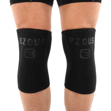 Наколенники для приседа и пауэрлфтинга 2штуки KNEE SLEEVE EZOUS A-06 размер S цвет черный