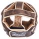 Шлем боксерский кожаный коричневый VELO VL-2217