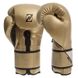 Перчатки на липучке боксерские PU ZELART BO-1361 золотые, 12 унций