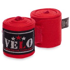 Профессиональные бинты боксерские хлопок с эластаном AIBA VELO 4080-3,5, Красный