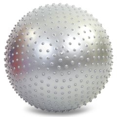 Фитбол массажный мяч для фитнеса 75 см Zelart FI-1988-75, Серый