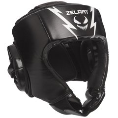 Шлем боксерский открытый черный PU ZELART BO-1371