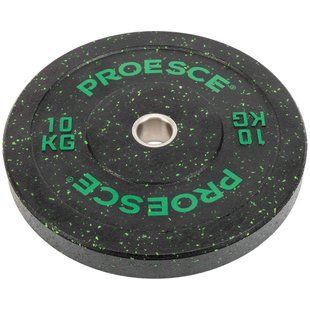 Бамперні диски із структурної гуми Bumper Plates Record TA-4782-10 51мм 10кг чорний-зелений