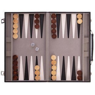 Нарды настольная игра в сувенирном кейсе из экокожи Zelart B1518 PU 39смx39см