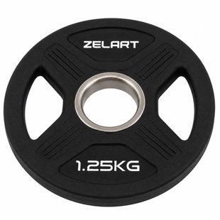 Блины диски TPU 2 Handle металлическая втулка Zelart TA-6995-1_25 &oslash;51мм 1,25кг черный