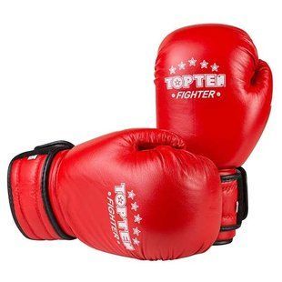 Перчатки боксерские спарринговые TopTen X-2 Кожа 8 oz красный TT-X28R
