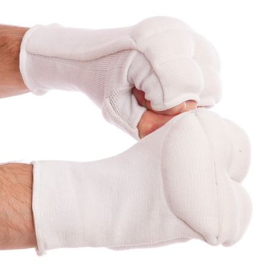 Накладки (перчатки) для каратэ белые BO-1085, L