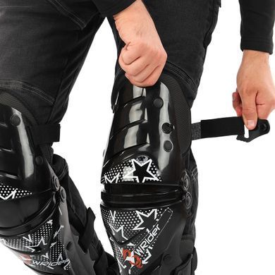 Мотонаколенники Alpinestar MS-4372 цвет черный-синий