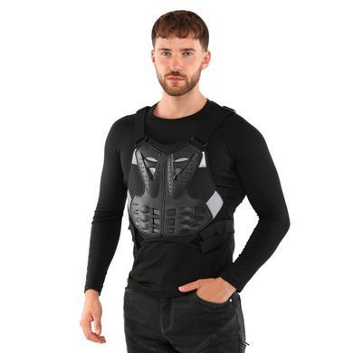 Мотопанцирь для защиты спины и груди Zelart MS-5479 черный