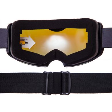Лыжная маска черная SPOSUNE HX036 (синие зеркальные линзы)