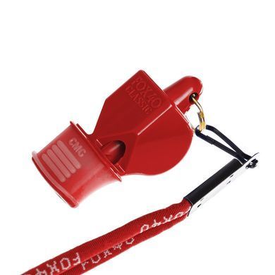 Свисток спортивный судейский пластиковый со шнурком Classic CMG FOX40Classic цвета в ассортименте