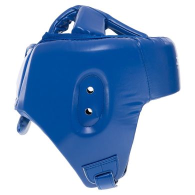 Боксерський шолом відкритий з посиленим захистом верхівки синій PU BO-8268