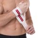 Бинты кистевые для жима STRENGTH WRIST WRAPS Zelart SB-167071 2шт белый-красный