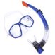 Комплект для плавания маска с трубкой Zelart M276-SN120-PVC, Сине-белый