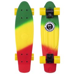 Пенни борд Penny Board круизер пластиковый 22" FISH COLOR SK-402-11 салатовый-желтый-красный