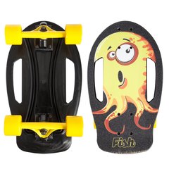Скейтборд пластиковый Осьминог FISH Nemo 17in(43,2см) 60x45мм 82А SK-420-2, Черный
