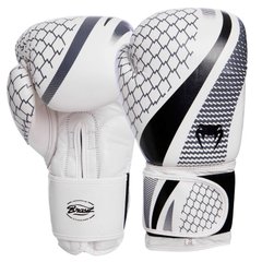Боксерские перчатки на липучке кожаные VENUM New Contender 2.0 VL-2034 белые, 12 унций