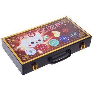 Набор для покера в пластиковом кейсе Poker game set Poker game set Zelart 300S-E 300 фишек