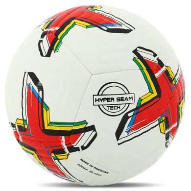 Мяч футбольный HYBRID SOCCERMAX FB-4363 цвет белый-красный