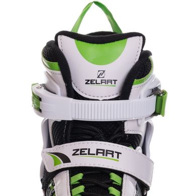 Ролики (роликовые коньки) раздвижные Zelart зеленые Z-2916, 33-36