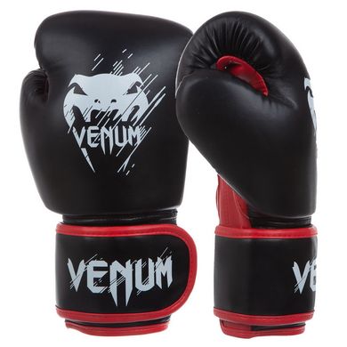 Перчатки боксерские PU на липучке VENUM BO-0869, 10 унций