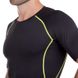 Комплект компрессионный футболка шорты мужской черно-салатовый LD-1103-LD-1502, L