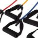 Эспандер многофункциональный для фитнеса 5 жгутов Resistance Band Zelart ET-500 в чехле цвета в ассортименте