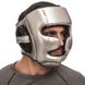 Боксерский шлем с полной защитой серебряный PU ZELART BO-1355